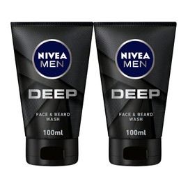 NIVEA- Jabón limpiador profundo para rostro y barba Nivea Men, 100 ml (3,3 onzas) (paquete de 2)