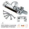 Polished Chrome Sliding Door Lock, Heavy-Duty Steel Door Bolts for
