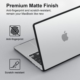 G JGOO Compatible with MacBook Pro 14 inch Case 2025 2024-2021 Release M4 M3 M2 M1 Pro/Max A3112 A3185 A3401 A2918 A2992 A2779 A2442, Anti-Crack Soft TPU Bumper Matte Hard Shell Case, Frosted Clear