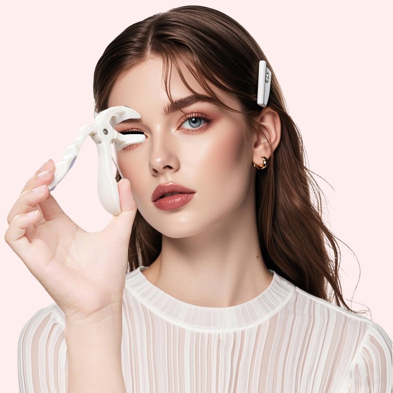 Eyelash Curler, Plastic Eyelash Curlers with Silicone Refill Pads Cute