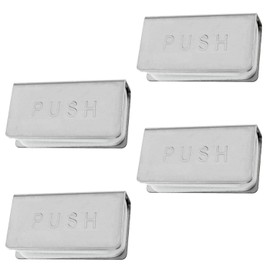 Xhziy Cabinet U-Shaped Glass Door Clamp Non-Magnetic Latch Clip Glass Retainer Strip Glass Door Magnetic Catch Glass Clips for Cabinet Latch Clips for 3-6mm Thick Glass Doors 4PCS