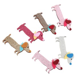 SUPVOX Fashionable Pet Dog Hairpins 6pcs Set of Decorative Hairpins for Small Pet Hair Random Color