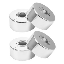 Set of 4 Rosettes for Shower Fittings, Shower Fitting Cover Rosette Shower Fitting, 70 x 30 mm Shower Rosette Cover, Cover Rosette 3 Sizes Adjustable for Shower Taps, Taps, Heating Pipes