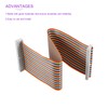 DMiotech 1 Pack 64 Pins Wire Flat Rainbow Ribbon Cable