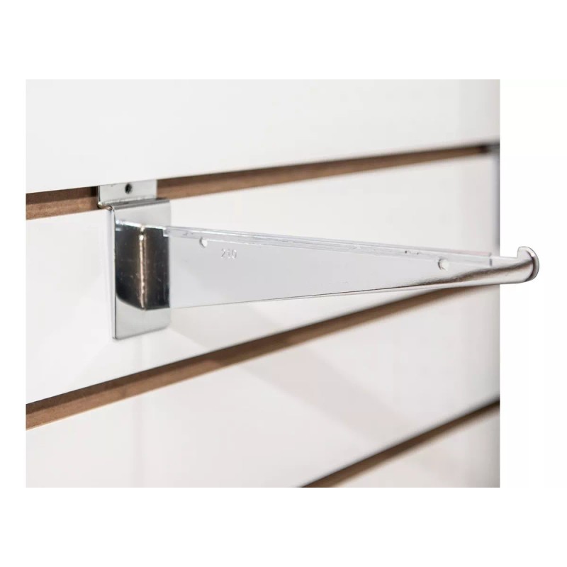 Exhivit Mensula Gancho Panel Ranurado Exhibipanel 20 Cm C/30pzs