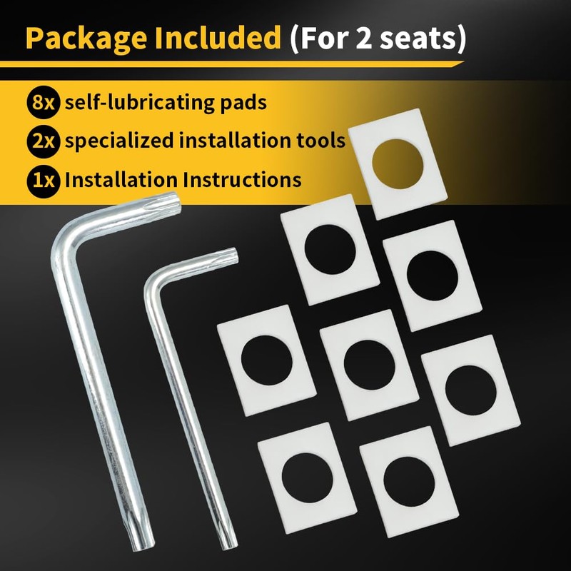 AUTOVIC Seat Track Repair Kit Anti Rock for Chevy Corvette