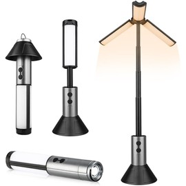 Gerbala Camping Laterne 3000Mah Teleskop Camping Laterne Wiederaufladbare Led Multifunktionslaternen mit Haken 3 Modell Taschenlampe für Camping, Wandern