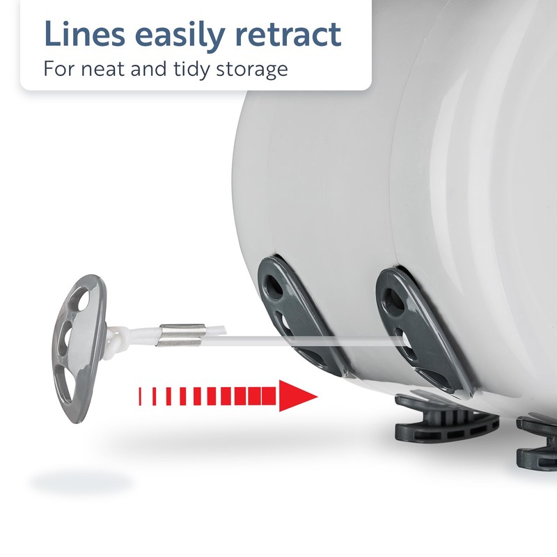 Minky Homecare Outdoor Retractable Dual Clothesline - Heavy Duty PVC