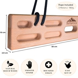 Bellaroca® | Climbing Hangboard Bar, Portable Fingerboards for Climbing Training, Professional Climbing Boards for Finger Strenght in Rock Climbing and Bouldering