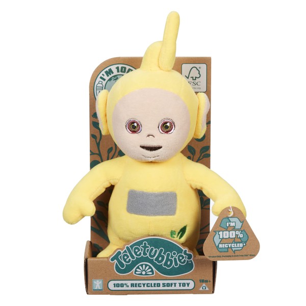 Character Options Teletubbies Laa Laa 24cm Eco Soft Plush Toy - 100% Recycled Materials