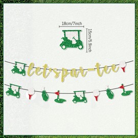 LaVenty Let's Partee Banner Theme Party Decorations Golf Birthday Decorations Golf Party Supplies fors Golf Lovers Retirement Farewell