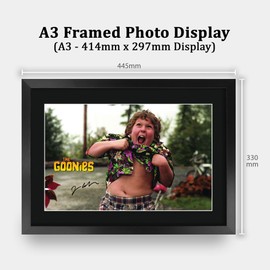 HWC Trading Goonies Scene 1 Gifts Printed Signed Autograph Picture for Movie Memorabilia Fans - A3 Framed