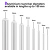 LAVMHAB 6063 Aluminum Round Rod 3mm x 150mm, Solid Shaft