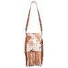 American Darling Messenger Bag ADBGS192ACGO Metalic Paint Embelished Cow Hide,