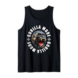Gorilla Mode Motivation Beast Training Workout Gym Quote Tank Top, black