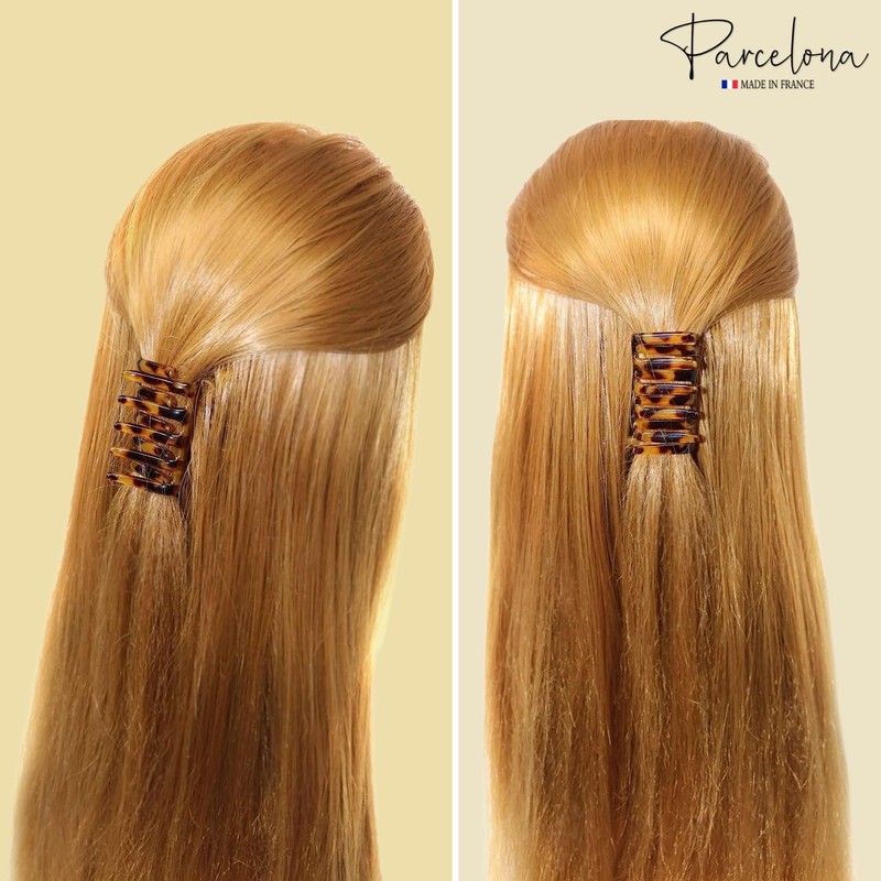 Parcelona French Crab Interlocking Savana Light Shell Medium 2 1/4"