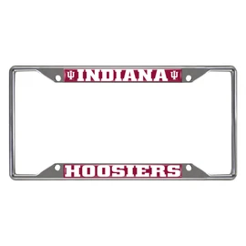 FANMATS 25030 Indiana Hooisers Chrome Metal License Plate Frame, Team Colors, 6.25in x 12.25in