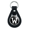 Graphics and More Letter W Initial Black White Black Leather
