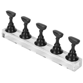 Nail Art Practice Stand, Magnetic Nail Tips Practice Holder Fake Nail Holder for Press On Nails,DIY Painting Nails Stand Kit Manicure Tool for Salon Home (Plastic + Acrylic)