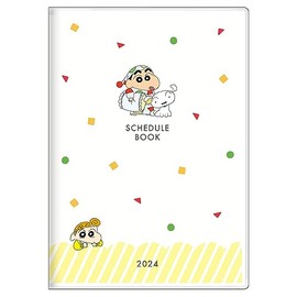 Sunstar Stationery Crayon Shin-chan 2024 Notebook, Monthly B6, Pajamas, S2957175