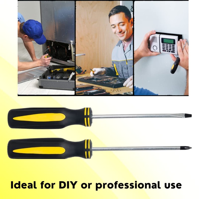 Invero Set of 2 Long Reach Screwdriver Set - Ideal