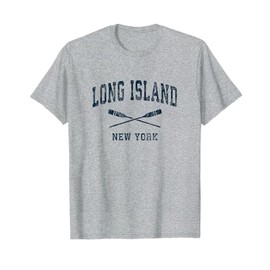 Long Island New York Vintage Nautical Paddles Sports Oars T-Shirt