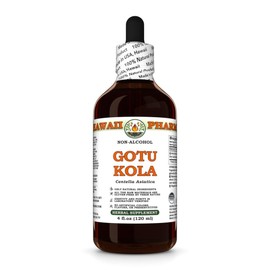 Gotu Kola (Centella Asiatica) Dry Leaf Glycerite, Made in Hawaii, Organic Raw Materials, All Natural, Vegan, Lab Tested Alcohol-Free Liquid Extract - 4 fl.oz