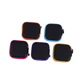 WOONEKY Assorted Color Mini Eva Headphones Storage Case Portable Pouch for Earphones USB Cables Accessories Water-Resistant and Design for Travel and Daily Use Yellow