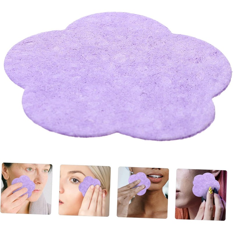 50 Piezas Esponjas Faciales Comprimidas Forma Flor para Esteticistas Esponjas