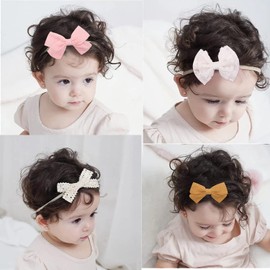 Diademas de Lazos para Niña Bebé, Cintas Elásticas para la Cabeza - Bandas de Mariposa, Moños Lazos para el Pelo Turbante para Recién Nacidos y Niños Pequeños, Princesa Accesorios para el Cabello (Mariposa)