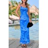 PRETTYGARDEN Womens Summer Dresses Spaghetti Strap Floral Maxi Dress Sleeveless