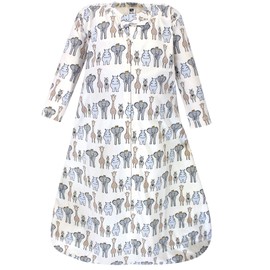 Hudson Baby Unisex Baby Long Sleeve Cotton Jersey Sleeping Bag, Royal Safari, 12-18 Months