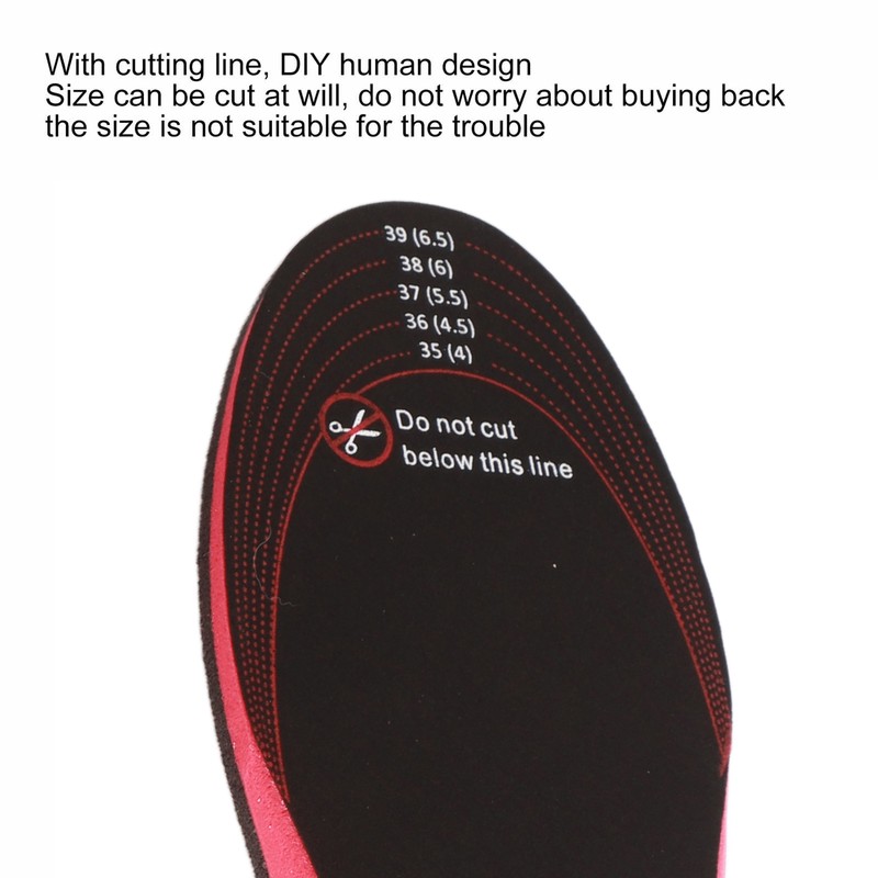 Heated Insoles DIY Cuttable Smart Remote Control USB Rechargeable Electric