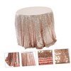MAGICLULU Hotel Wedding Sequin Tablecloth Round Rose Gold Table Cover