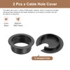 sourcing map Cable Hole Cover, 2Pcs 45mm/1-3/4inch ABS Desk Cable