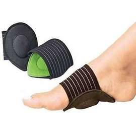 New 2Pcs Strutz Cushioned Arch Supports Flat Feet Insoles, Orthotic Insoles for Plantar Fasciitis (Black & Green)