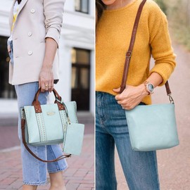 Dasein Women's Soft Vegan Leather Tote Bag Large Handbags Purses Work Shoulder Bag Satchel For Ladies