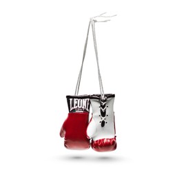 Leone 1947 (Leone 1947) AC911 Boxing Gloves Type Car Accessories (CAR MINI-GLOVES) 1.8 x 3.9 inches (4.5 x 10 cm), Lace-up Gloves, Red