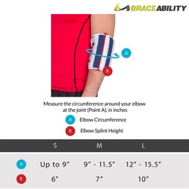 BraceAbility Elbow Stabilizer Brace | Elbow Immobilizer Splint & Arm Straightener for Sleeping at Night to Treat Inflammation, Injuries, Fractures, Cubital Tunnel & Ulnar Nerve Pain (Medium)