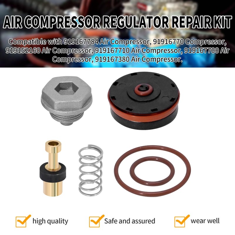 Vkinman N008792 Air Compressor Regulator Repair Kit Replacement for Craftsman/Porter