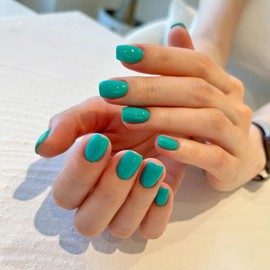 COSMOO Tiffany Green Air Dry Nail Polish, Summer Green Quick Dry Nail Lacquer for Nail Art Varnish-10ml