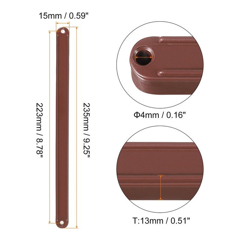 sourcing map Drawer Slides, 2Set 235mm - Plastic Drawer Rails