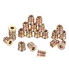 20Pcs M5 Threaded Inserts for Wood, M5x10mm Furniture Nuts Carbon