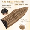 Rich Choices Clip in Hair Extensions Real Human Hair Medium