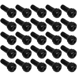 ctr 25 x Tire Valve Stems Rubber GOLF CAR TRUCK AUTO RV TRACTOR SHORT STUBBY TR412