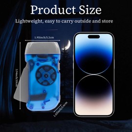 YFNVH 24 Pack Hand Crank Torch Bulk 3 LED Portable Flashlight Small Emergency Hand Press Torches for Camping Hiking Outdoor Sports (Green, Gray, Blue, Red)