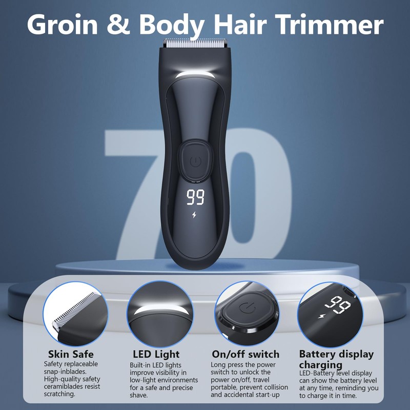 Manscaper for Men, Back Shaver, Hair Clippers for Men, Waterproof,
