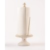 Mud Pie 47100002 Farmhouse Washed Beaded Wood Pedestal Paper Towel