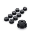 OZCO Ornamental Black Hex Cap Nuts 1.5 Inch Decorative 10 Pack for Home Projects