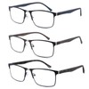 Ryegis Pack 3 Bifocal Reading Glasses For men,Blue Light Blocking